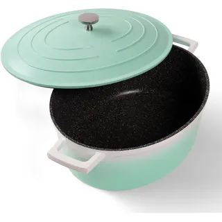 Stoneline Gourmet Bräter , Mintgrün , Metall , Kochgeschirr, Töpfe, Bräter