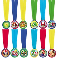 Super Mario Mini Award Medals (12 pk)