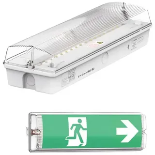 enovalite Notleuchte ELED200100-8H, LED, mit Akku, inkl. 4 Richtungsangaben, IP65