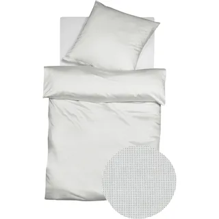 FLEURESSE Porto kariert Baumwolle Grau 155 x 220 cm + 2 x 80 x 80 cm