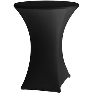 HENDI Stehtischhusse, Stoff: Glatt Jersey 160 g/m2, 90% Mikropolyester / 10% Elastan, Kein Bügeln nötig, Passend für Stehtische mit einer Tischplatte von ø70-85cm, ø850x(H)1150mm, Schwarz