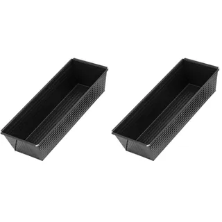 Zenker Kastenform, Königskuchenform mit Antihaftbeschichtung, hochwertige Backform in schwarz (Kuchenform: ca. 305x115x70 mm), Menge: 1 Stück (Packung mit 2)