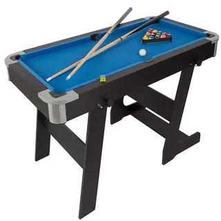 ColorBaby 85437 Klappbarer Multi-Spieltisch, Billard und Tischtennis, 120 x 61 x 73 cm, aus Holz, inklusive 2 Queues, 16 Kugeln, 1 Kreide, 1 Bürste, 1 Dreieck, 2 Schaufeln, 1 Netz und 3 Bälle, ab 6