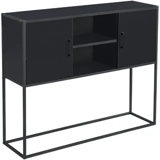 [en.casa] Sideboard Motala , Schwarz , Metall , 108.5x90x30 cm , Kleinmöbel, Kommoden, Sideboards