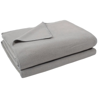 Zoeppritz  Soft-Fleece Decke 160 x 200 cm light grey mel.