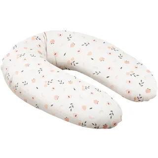 doomoo Stillkissen & Schwangerschaftskissen Buddy 180 cm – Bio-Baumwolljersey Bezug, EPS-Mikroperlenfüllung, Oeko-TEX Standard 100 – Seitenschläferkissen & Lagerungskissen für Baby & Mama – Peaches