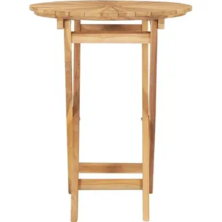 vidaXL Gartentisch Klappbar Ø 60 cm Braun