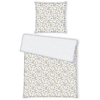 Tom Tailor Wendebettwäsche , Beige , Textil , Blume , 135x200 cm , pflegeleicht , Heimtextilien, Bettwäsche & Leintücher, Bettwäsche, Wendebettwäsche