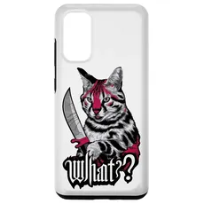 Hülle für Galaxy S20 Halloween Katze Messer Design Witzige Tier Katzen