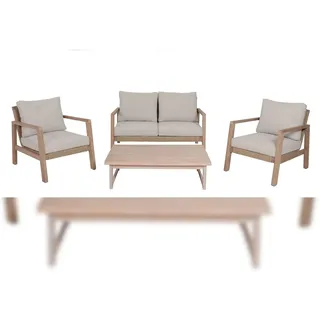 Garden Pleasure SAN MATEO Lounge-Set 4-tlg. braun