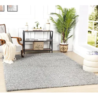 livabliss Surya Home Shaggy Berber Teppich - Flauschiger Teppich für Wohnzimmer, Esszimmer, Schlafzimmer, Langflor Hochflor Teppich flauschig - Teppich groß 160x220 cm, Wohnzimmerteppich in Grau