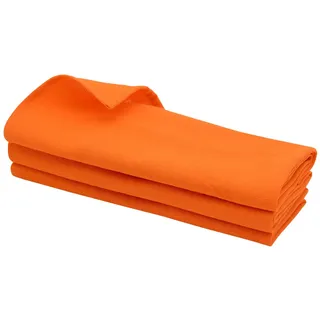 Daloual 3X Geschirrtuch/Küchentuch/Putztuch/Poliertuch aus 100% Baumwolle orange