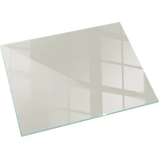 Farbe Hellcreme – Glasbodenplatte für – Kaminofen – Kaminplatte Glas – Schutzglas – Funkenschutzplatte –Glasbodenplatte Feuerfeste – Hitzeschutzplatte – Bodenschutz aus Glas – 60x40 cm