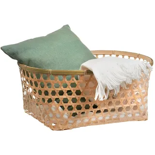 Aufbewahrungskorb und Zeitungsständer für Wohnzimmer und Schlafzimmer, aus Bambus, 42,5 x 35 x 18 cm