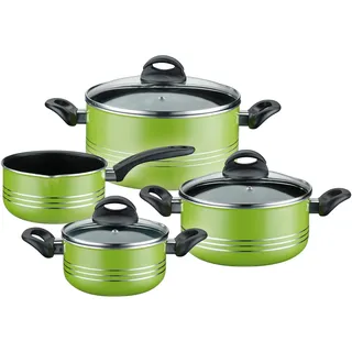 GSW Milano Color Topf-Set 4-tlg. Kochtopf Ø 16 cm + Kochtopf Ø 20 cm + Kochtopf Ø 24 cm + Stielkasserolle Ø 16 cm