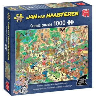JUMBO Spiele Jan van Haasteren, Traumhaft schöne Schmetterlinge, 1000 Teile Puzzle, Puzzle für Erwachsene, Ab 12 Jahren