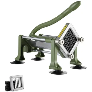 Vevor Pommes-Frites-Schneider mit 1/2 Zoll Edelstahlklingen grün