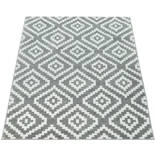 Paco Home Kurzflorteppich 60/100 cm Stella 400 , Dunkelgrau , Textil , Rechteckig , 60x100 cm , strapazierfähig, für Fußbodenheizung geeignet , Teppiche und Böden, Teppiche