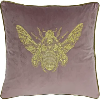 Paoletti Cerana Besticktes Samtkissen mit Federn, gefüllt