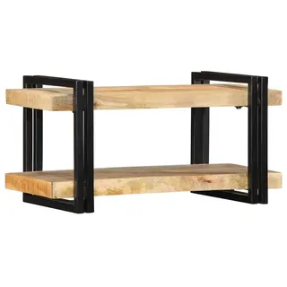 vidaXL Wandregal 70x33x35 cm Raues Massivholz Mango