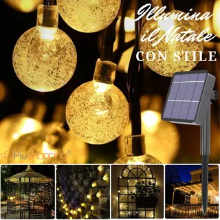 Kette Hell Solar Serie Lichter Weihnachten Glühbirnen LED Party Externe 10 MT