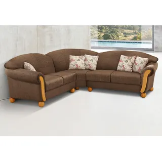 Home Affaire Eckcouch Federkern 2-Sitzer Braun