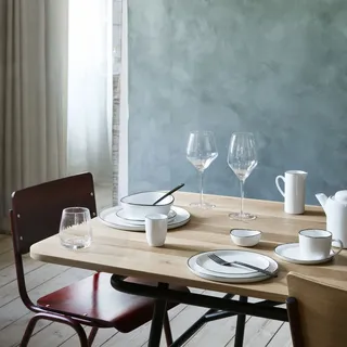 Broste Copenhagen SALT Espresso Becher ohne Henkel 0,1 l - Weiß, Schwarz