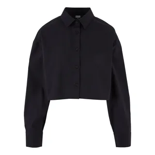 URBAN CLASSICS Cropped Oversize Bluse Schwarz XS