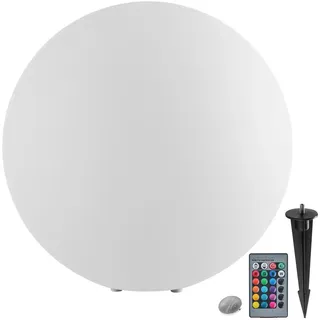 tectake Kugelleuchte Luminous Globe, inklusive Erdspieß, weiß , Weiß , Kunststoff , Rund , E27 , 40x40x40 cm , Ce , Lampen & Leuchten, Außenbeleuchtung, Außenleuchten