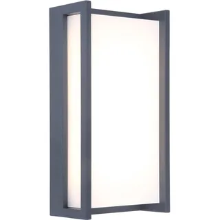 Lutec Außenwandleuchte Aluminium 22,0 cm schwenkbar 1100 lm grau