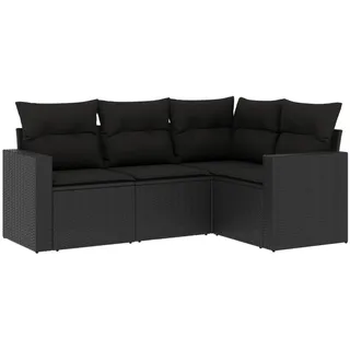 VidaXL 3251242, Schwarz, Rattan, Stahl, 110 kg, Erwachsene & Kinder, 655 mm, 620 mm - Schwarz