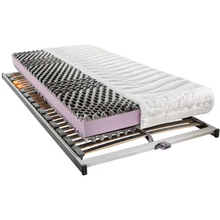 Sleeptex Matratzenset , Holz , 2-teilig , H3 , Höhe ca. 21 cm , 90x200 cm , Härtegradauswahl, Über- und Sondergrößen erhältlich, Bezug abnehmbar/waschbar, Ober- und Unterseite versteppt, für Hausstauballergiker geeignet, wendbar, klimatisierte Belüftungskanäle, optimale Belüftung, für verstellbare Lattenroste geeignet, mit Aloe Vera, atmungsaktiv, schadstoffgeprüft, Massagewirkung, alternative Größen erhältlich, Bezug rundum abnehmbar , Schlafzimmer, Matratzensets