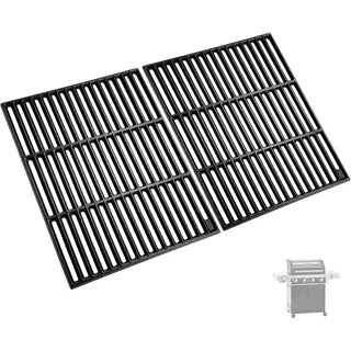 GIRXZYBX 45 x 35 cm Gusseisen Grillrost für Rösle Videro G4-S, Allflame Prime 4, Grillrost Ersatz für Enders Kansas Pro 4, Uniq 4 IK Cruster, Napoleon Rogue 525 & Prestige 500, 2 Stück Grillroste