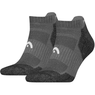 Head Sneakersocken "HEAD HIKING ALL CLIMATES SNEAKER 2P" 2 Paar, mit atmungsaktivem Stoffeinsatz, grau
