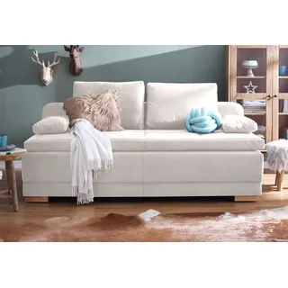 INOSIGN Schlafsofa »Berlin«, Dauerschläfer mit Boxspringfederung, Bettfunktion und Bettkasten, beige