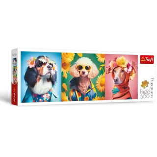 Trefl Puzzle 500 Panorama Hunde Fashion Week
