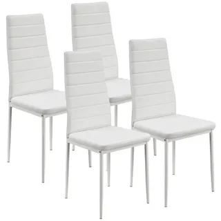 Juskys Esszimmerstuhl Loja 4er Set - Weiß