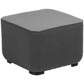 Kettler Gartenhocker , Anthrazit, Grau , Metall, Textil , quadratisch , 50x40x50 cm , Gartenmöbel, Gartensessel, Gartenhocker