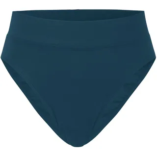 Slip CALIDA "Slip Elastic High Waist 1er Pack", Damen, Gr. 36-38, blau (petrolblau), Obermaterial: 94% Baumwolle CO. 6% Elasthan EL., Unterhosen Slip