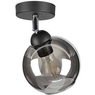 FKL DESIGN Home Deco Deckenlampe Pendellampe Hängelampe Wandlampe Tischlampe Leuchte Pendelleuchte Kugel Schwarz Grau Weiß Lampe aus Serie N100 verschiedene Varianten (N100-EG1)