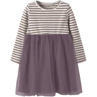 NAME IT Mädchen Nmftaias Ls Tulle Dress, Dawn Pink, 116