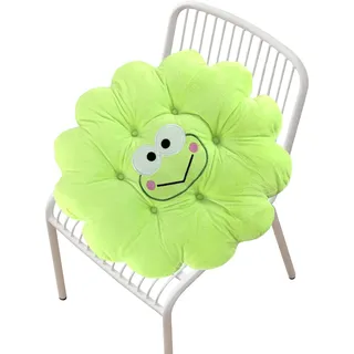 EQLEF Frosch Kissen Blumenform Nette Kissen, Baumwolle Blumen Frosch Sitzkissen Blume Kissen Dekor Auto Kissen Bodenkissen für Home Office und Kinderschule