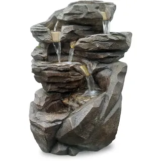 XL Gartenbrunnen Wasserfall Niagara - Natural Waterfall Fountain Outdoor and Indoor - Zen and Decorative Ambiance in Your Outdoor Area - Stone Imitation - H 70 cm - Zen'Light