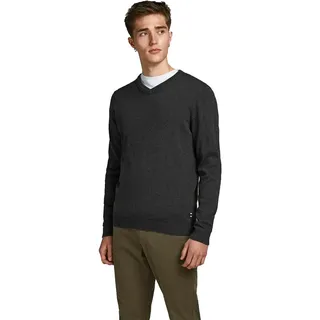 JACK & JONES Herren V-Ausschnitt, ideal für Herbst und Alltag«, unifarben, modisch, slim fit, Baumwolle, V-Ausschnitt, Gr. XXL