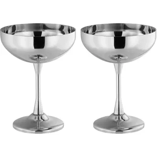 APS 40911 Eisbecher 2er Set FRIGIO, 260 ml, Edelstahl hochglanzpoliert, spülmaschinengeeignet