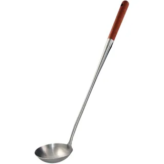 Edel Schöpflöffel 50 cm lang mit Holz-Griff Schaumkelle Suppenkelle Kazan Kasan Schaumlöffel Schöpfkelle