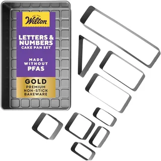 Wilton Countless Celebrations Zahlen- und Buchstaben- Kuchenform, antihaftbeschichtet, 36.5 x 22.5 x 5.08 cm