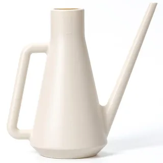 Plastia Gießkanne Klein für den Zimmerpflanzen 1,8 L - Blumengießkanne aus Recyceltem Kunststoff - Giesskanne mit Langem Ausgießer für Einfache Bewässerung, Elfenbein