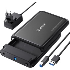 ORICO Festplattengehäuse 3.5 Zoll USB 3.0 Externes HDD Gehäuse für 2,5"/ 3,5" SATA HDD und SSD Maximal 20 TB, Unterstützt UASP, 12 V/ 2A Netzteil (DDL35U3)