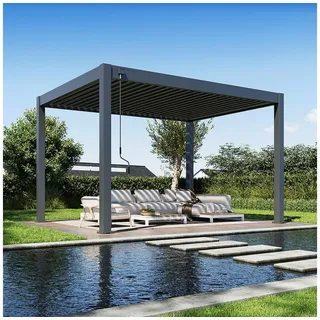 Weide Deluxe Plus Pavillon 3 x 4 m Grau